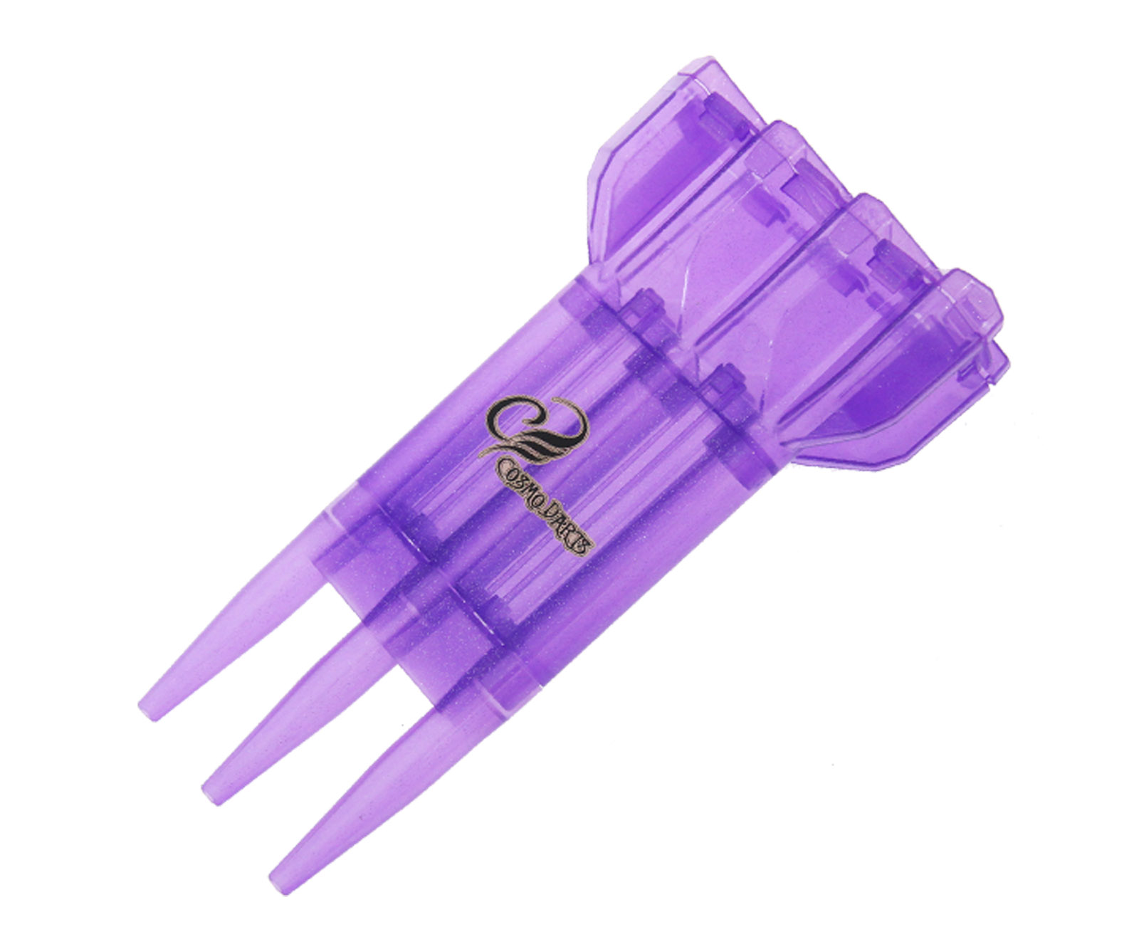 ダーツケース【コスモダーツ】ケースS クリアパープル ラメ｜ダーツ