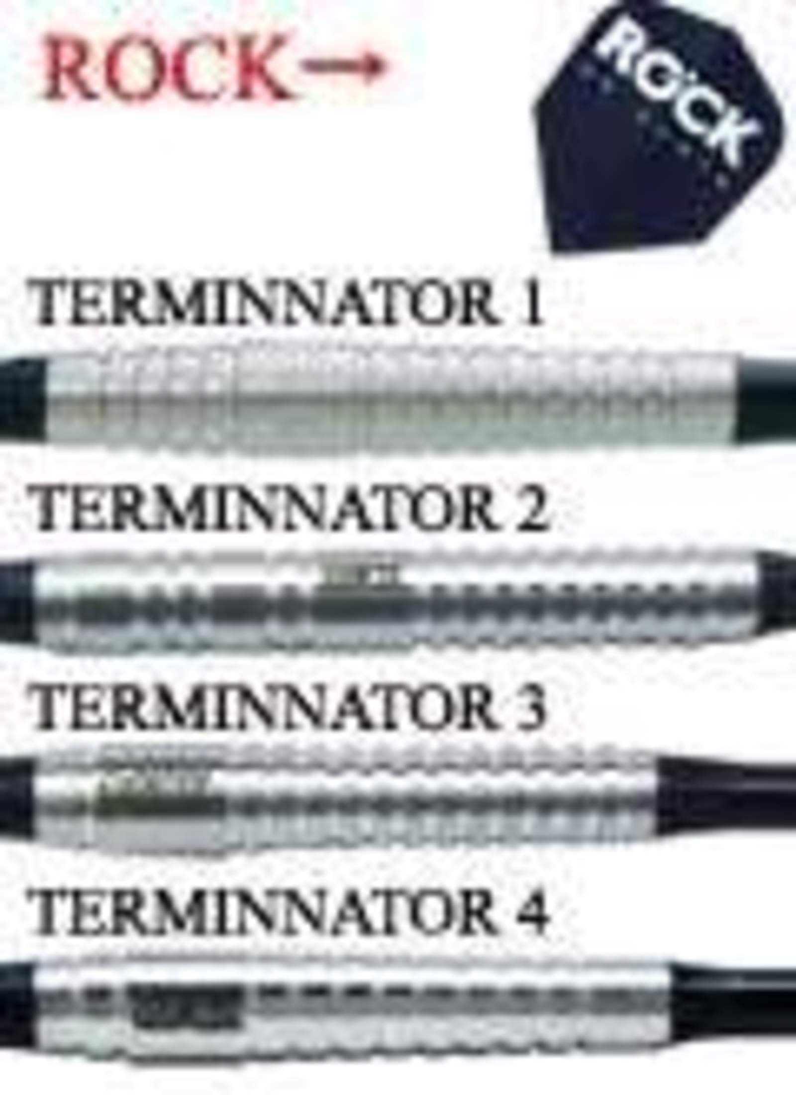 ダーツバレル【ロック】ロック UK Darts TERMINATOR2 Silver 18g