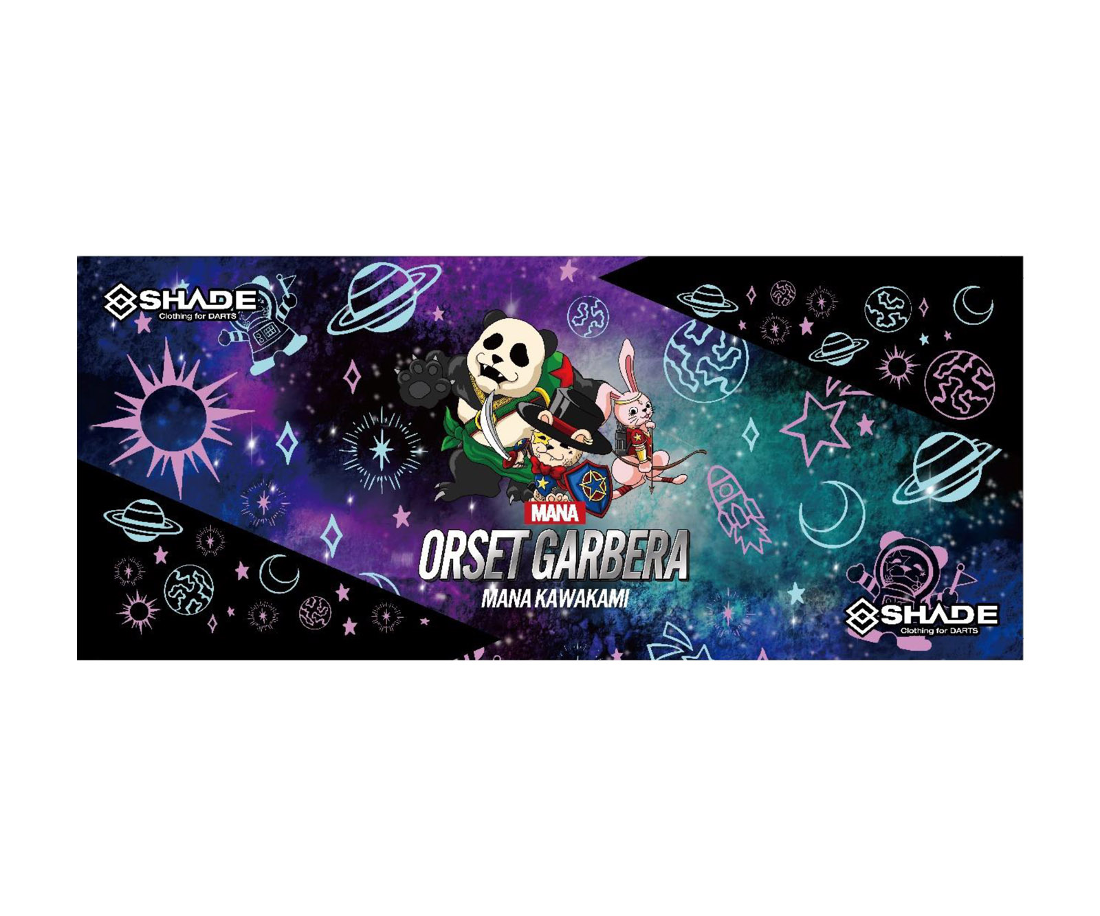 ダーツ雑貨【シェード】シェードプレイヤー フェイスタオル 川上真奈