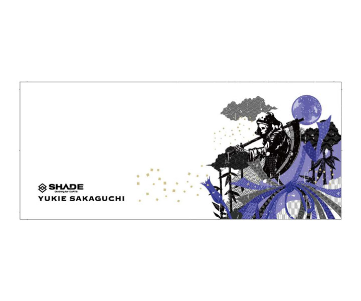 日本ダーツ祭り 2024 坂口優希恵 プレイヤーグッズ&フィルムステッカー ダーツ雑貨【シェード】シェードプレイヤー フェイスタオル 2024 坂口