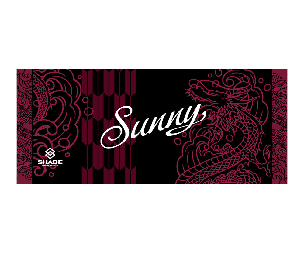 ダーツ雑貨【シェード】シェードプレイヤー フェイスタオル 2025 龍波