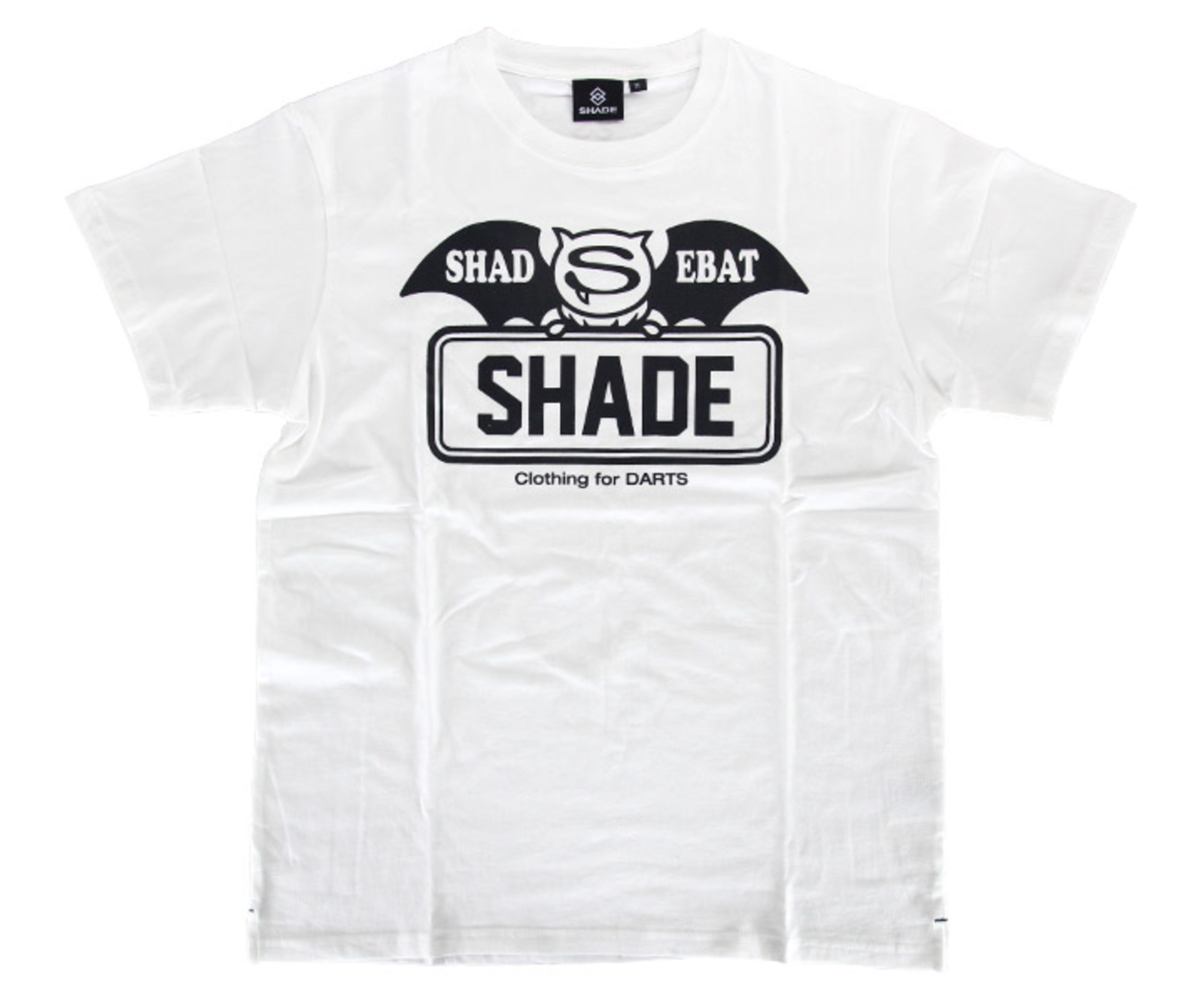 アパレル【シェード】SHADEBAT フェイスロゴTシャツ ホワイト S 