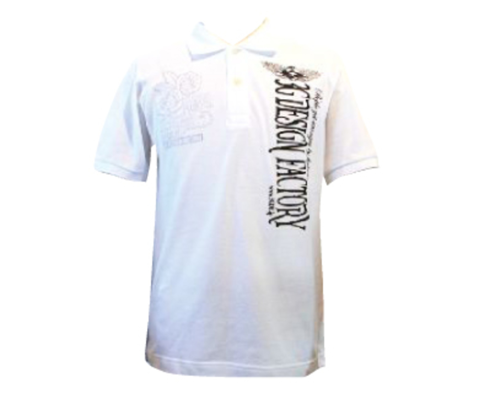 ダーツアパレル【3GGC】MONOTONE（CAPTAIN）ホワイト(L) ポロシャツ